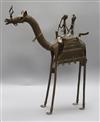 A West African bronze camel group H.52cm                                                                                               
