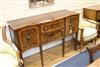 A George III style mahogany sideboard W.136cm                                                                                          