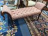 An Edwardian mahogany window seat, with deep buttoned upholstered seat, length 114cm, depth 38cm, height 57cm                                                                                                               