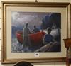 Eliano Fantuzzi, oil on canvas board, Partenza X La Pesca, signed, 39 x 48cm                                                           