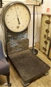 A set of French postal scales by Trayvou W.56cm                                                                                        