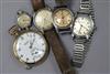 A gentleman's 1940's? stainless steel Rotary manual wind wrist watch, a Cortebert Sport mid size watch etc.                            