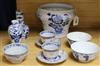 A group of 19th century Chinese blue and white porcelain tallest 16cm                                                                  