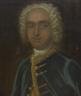 18th century English School, naive oil on canvas, Portrait of a gentleman, 59 x 48cm                                                                                                                                        