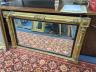 A Regency giltwood and gesso overmantel mirror, width 124cm, height 70cm                                                                                                                                                    