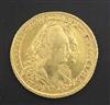 Brazil - a 1779 Maria and Pedro III 6400 Reis gold coin VF                                                                             