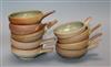 Nine St Ives pottery ramekins                                                                                                          