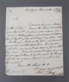 Lieut. General Sir John Moore (1761-1809), signed letter dated 12th July 1788,                                                         