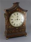 Heselwood of York. A Regency brass inset mahogany bracket clock, height 19.25in.                                                       