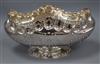 An unusual Victorian silver oval rose bowl, 41oz                                                                                       