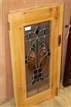 A pair of leaded light pine doors                                                                                                      