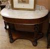 A Victorian marble top mahogany washstand W.106cm                                                                                      