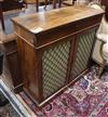 A Regency rosewood dwarf bookcase W.92cm                                                                                               