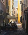 § Jeremy Barlow (b.1945-) 'Restaurant, St Tropez' 29 x 23.5in.                                                                         