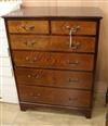 An Edwardian mahogany chest of drawers W.84cm                                                                                          