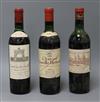 A bottle of Grand Vin De Leoville St Julien Medoc 1966, a bottle of Cos D'Estournel St Estephe 1963                                    