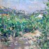 Diana Maxwell Armfield (b. 1920) 'Vines below San Gimignano' 10 x 10in.                                                                
