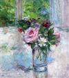 § Diana Maxwell Armfield (b. 1920) 'July Flowers, Kew', 12.5 x 11.5in.                                                                 