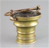 A 15th century German or Flemish brass Holy Water bucket, diameter 7.5in., height to lugs 6.25in.                                      