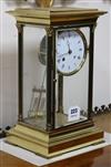 A French four glass mantel clock height 33cm                                                                                           