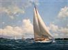 Deryck Foster (b.1924) Sailing out of the Hamble 21.5 x 29.75in.                                                                       