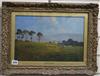 Harold Goldthwait - oil on panel, A Sussex Village, signed 24 x 37cm                                                                   