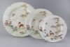 Three graduated Chinese famille rose 'deer, bamboo and lingzhi' dishes, Qianlong period (1736-95), D. 26cm, 32cm and 38.5cm            