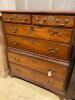 An early 19th century two part fruitwood chest                                                                                                                                                                              