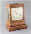 John Walker of London. A Victorian oak cased mantel timepiece, 13in.                                                                   