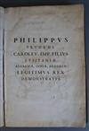 Caramuel y Lobkowitz, Juan - Philippus prudens Caroli V.Imp. filius, Lusitaniae, Indiae...,                                            