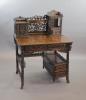 A late 19th century Chinese hongmu desk, W.94cm D.71cm H.128cm                                                                                                                                                              