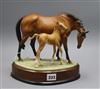 A Royal Worcester figure 'Princess Grace and foal' height incl. stand 23cm                                                             