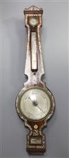 A William IV mother of pearl inset rosewood wheel barometer, height 39.5in.                                                            