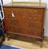 A teak chest on stand fitted four long drawers w.98cm                                                                                  