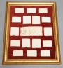 A framed group Embriachi-style bone plaques                                                                                                                                                                                 