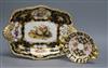 A 19th century Worcester style dish and a Crown Derby dish length 30cm                                                                 