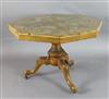 A Victorian burr walnut octagonal centre table, W.3ft 3in. H.2ft 6in.                                                                  