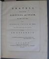 Twiss, Richard - Travels through Portugal and Spain, 4to, contemporary calf, with folding maps and 6 plates,                           