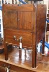 A George III mahogany tray top commode W.48cm                                                                                          