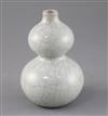 A Chinese crackle glaze double gourd vase, Qianlong seal mark but later, H.13.5cm                                                      