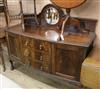 A 1920's mahogany bowfronted sideboard W.150cm                                                                                         