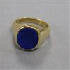 An early 20th century 18ct gold and lapis lazuli signet ring, size M.                                                                  