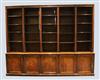 An early Victorian mahogany library bookcase, W.10ft 2in. D.1ft 7in. H.8ft                                                             