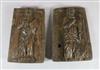 A pair of 18th century Continental carved wood panels, W.12in. H.16.5in.                                                               