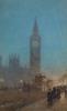 Herbert Menzies Marshall (1841-1913), Twilight on Westminster Bridge, watercolour, 45 x 28 cm                                                                                                                               