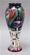 A Moorcroft Mackintosh pattern baluster vase H.27cm                                                                                    