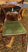 A set of four William IV rosewood dining chairs                                                                                        