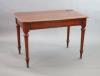 A Victorian mahogany writing table, W.114cm, D.69cm H.76cm                                                                                                                                                                  