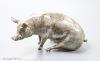 A modern silver miniature model of a seated pig, C.F.H & Co, London, 1993, height 65mm, 302 grams.                                                                                                                          