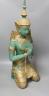 A Thai painted alloy of a kneeling Buddha - 69cm tall                                                                                                                                                                       